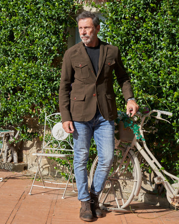 Four pocket cotton fustian jacket 100%